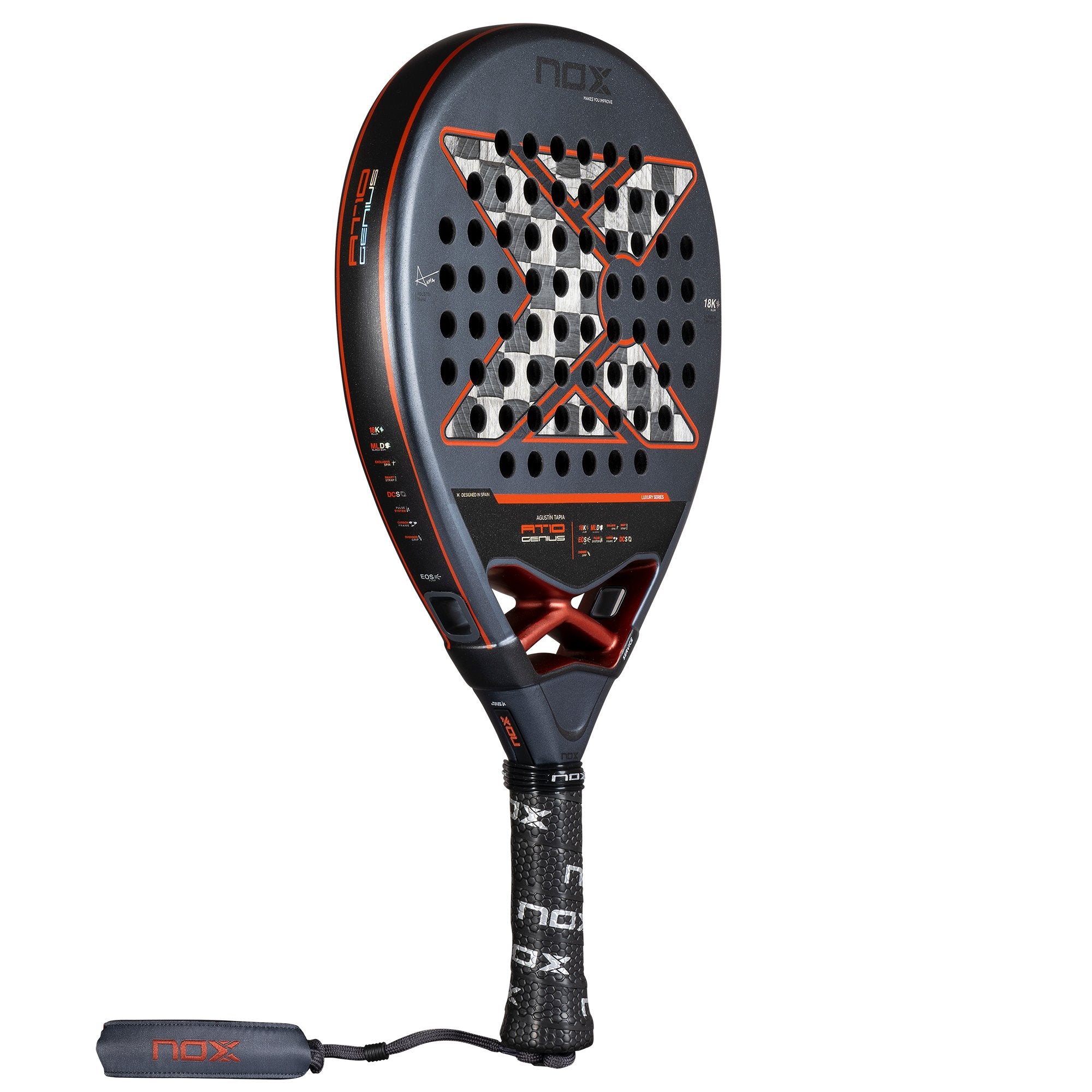 Padel Racket NOX AT10 LUXURY GENIUS 18K ALUM 2025 AGUSTIN TAPIA | Raket Padel NOX