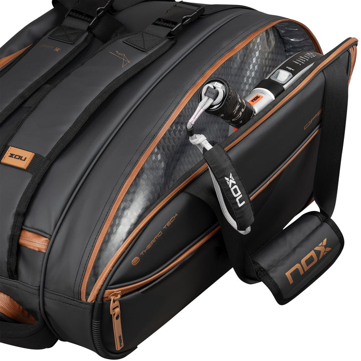 Tas Raket Padel NOX Luxury Open Series Black/Brown | Padel Bag NOX